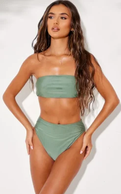 Pale Khaki Mix & Match Bandeau Bikini Top