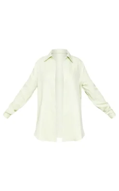 Pastel Green Long Sleeve Oversized Shirt