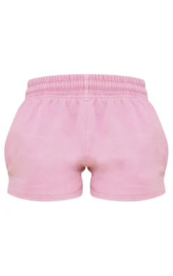 Pastel Pink Washed Sweat Shorts