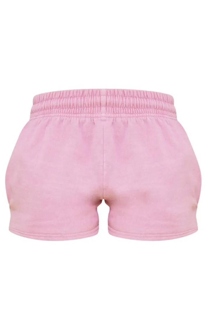 Pastel Pink Washed Sweat Shorts
