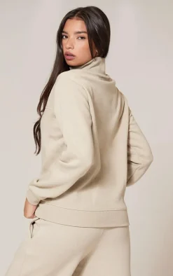 Pebble Seam Detail Zip Through Track Top