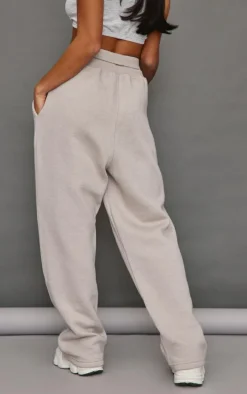 Petite Ash Grey High Waisted Straight Leg Sweatpants