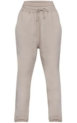 Petite Ash Grey High Waisted Straight Leg Sweatpants