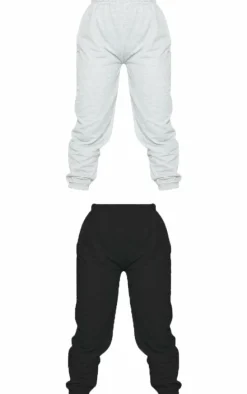 Petite Black & Grey Basic 2 Pack Sweatpants