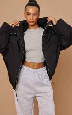 Petite Black Extreme Oversized Puffer Jacket