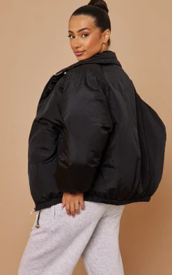 Petite Black Extreme Oversized Puffer Jacket