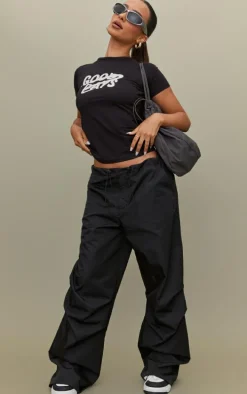 Petite Black Good Days Graphic Tee