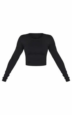 Petite Black Snatched Sculpt Foldover Pants