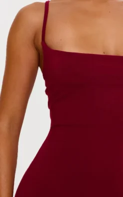 Petite Burgundy Contour Jersey Cowl Neck Split Detail Maxi Dress