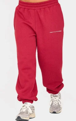 Petite Burgundy Graphic Cuffed Sweatpants