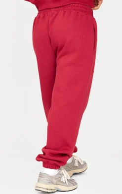 Petite Burgundy Graphic Cuffed Sweatpants