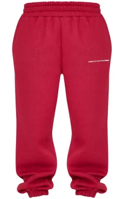 Petite Burgundy Graphic Cuffed Sweatpants