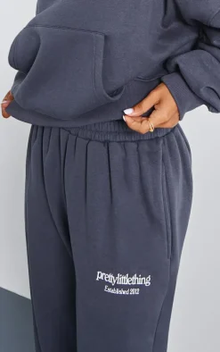 Petite Charcoal Graphic Cuffed Sweatpants