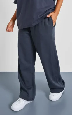 Petite Charcoal Oversized Wide Leg Sweatpants