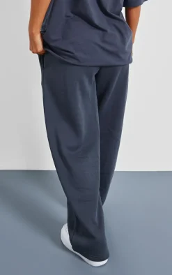 Petite Charcoal Oversized Wide Leg Sweatpants