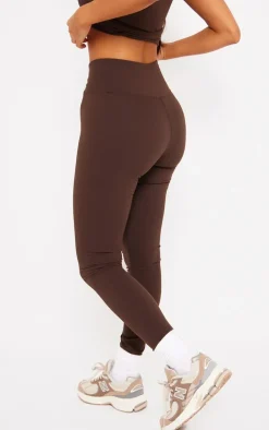 Petite Coffee Snatched Sculpt Wrap Over Leggings
