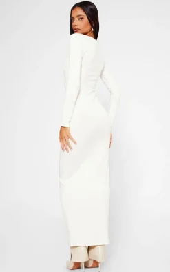 Petite Cream Cotton Square Neck Maxi Dress