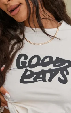 Petite Cream Good Day Graphic Tee
