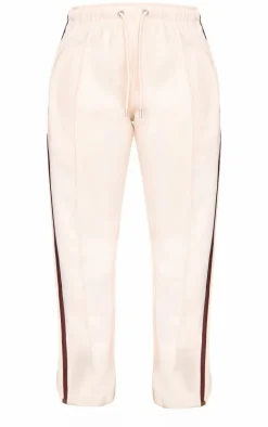 Petite Cream Stripe Detail Track Pants