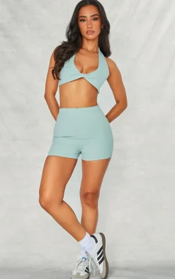 Petite Green Snatched Sculpt Hotpants