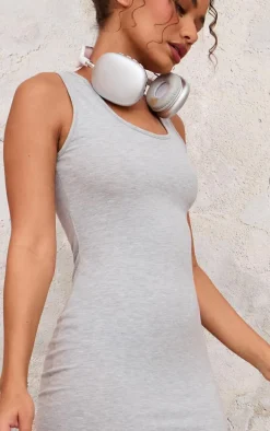 Petite Grey Basic Maxi Dress