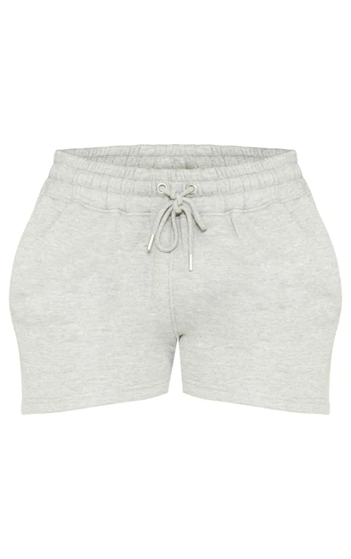 Petite Grey Embossed Detail Shorts