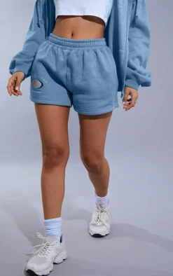 Petite Light Blue Sweat Shorts