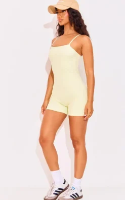 Petite Lime Snatched Sculpt Strappy Romper
