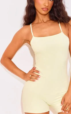 Petite Lime Snatched Sculpt Strappy Romper