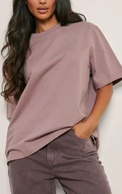 Petite Mauve Premium Cotton Oversized T-shirt
