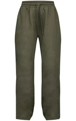 Petite Moss Khaki Elasticated Waist Straight Leg Sweatpants