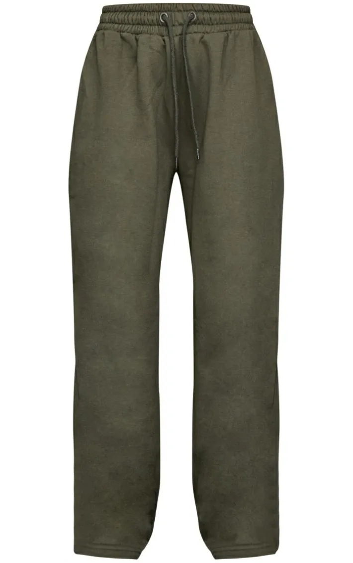Petite Moss Khaki Elasticated Waist Straight Leg Sweatpants