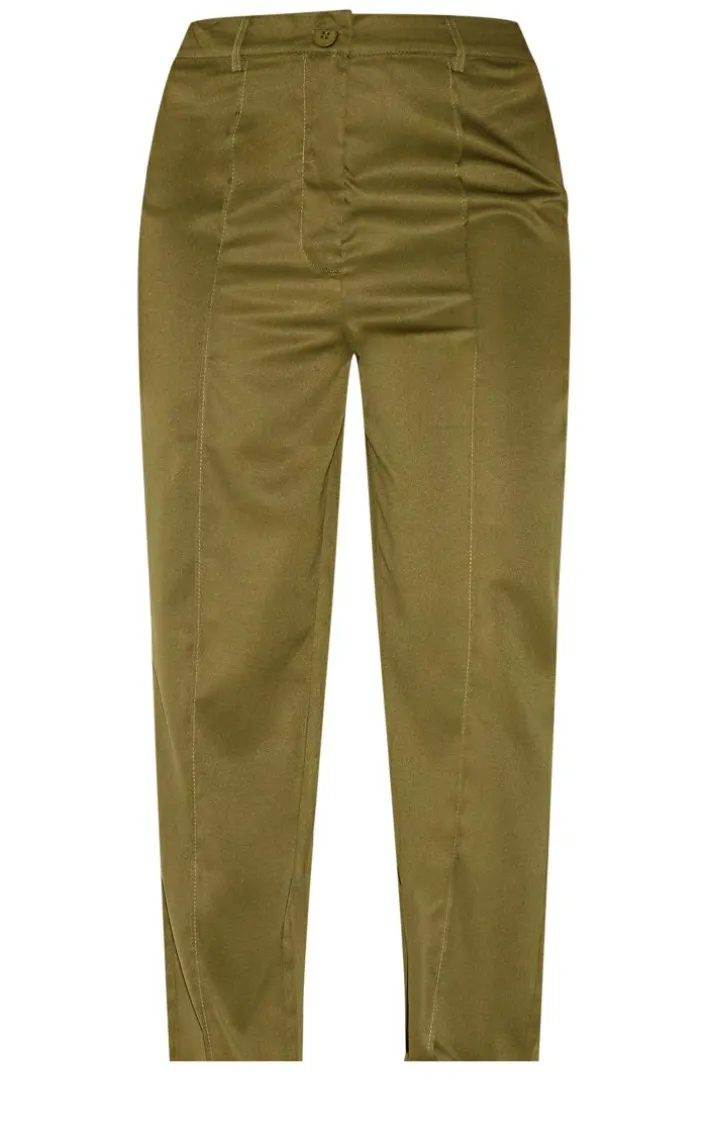 Petite Olive Tailored Straight Leg Pants