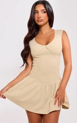 Petite Pebble Snatched Sculpt Sleeveless Mini Dress