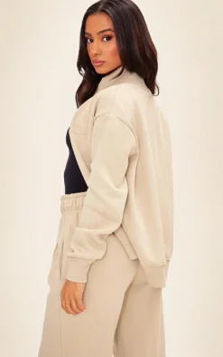 Petite Pebble Zip Up Seam Detail Track Top