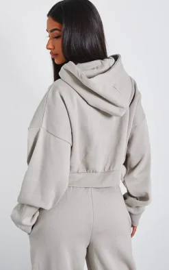 Petite Premium Stone Printed Boxy Hoodie