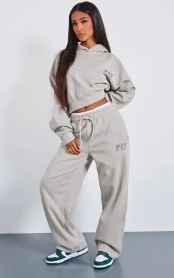 Petite Premium Stone Printed Boxy Hoodie