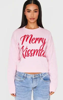 Petite Red Merry Kissmas Christmas Sweater