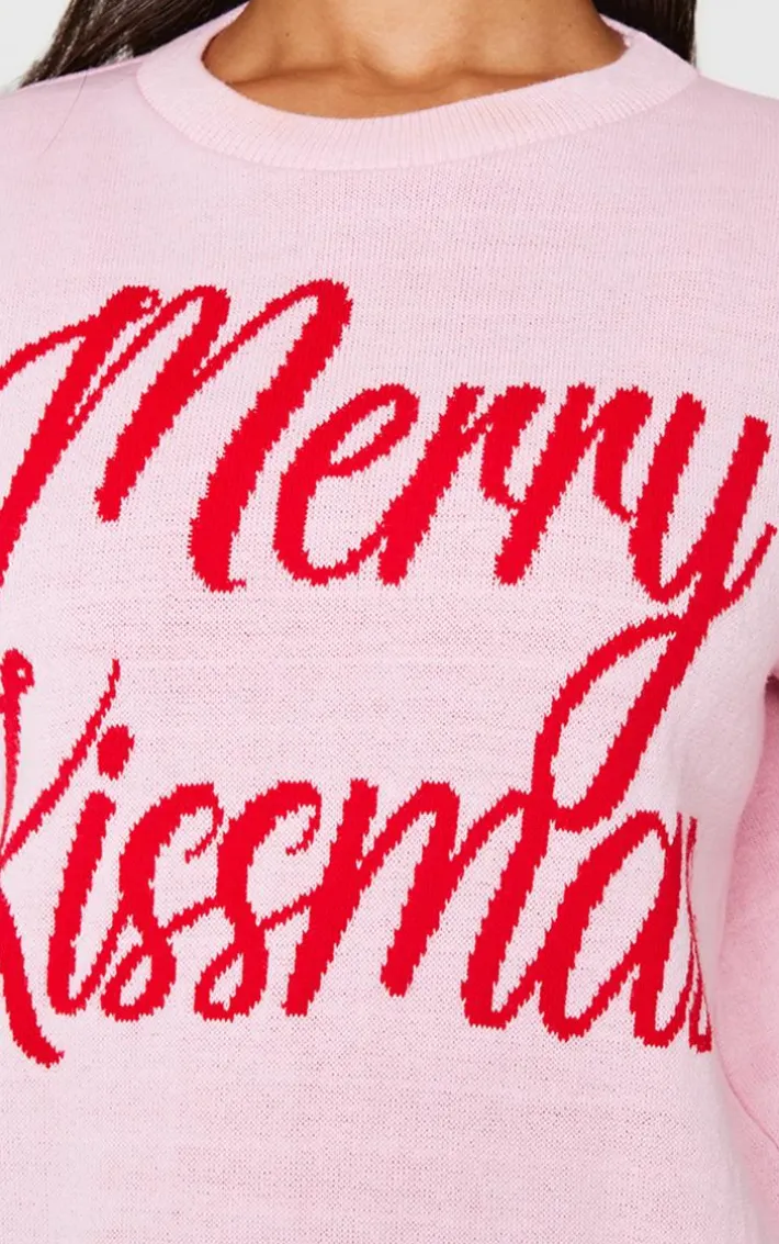 Petite Red Merry Kissmas Christmas Sweater