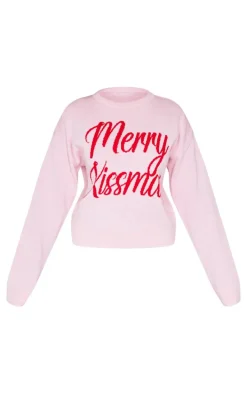Petite Red Merry Kissmas Christmas Sweater