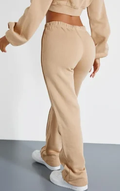 Petite Sand Graphic Detail Oversized Sweatpants