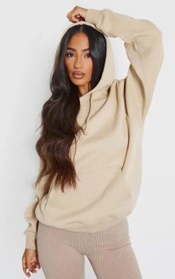 Petite Sand Ultimate Basic Oversized Hoodie