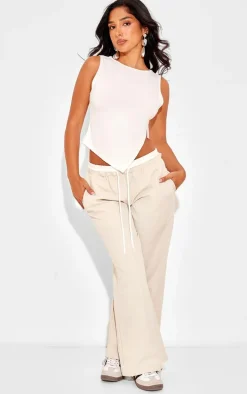 Petite Stone Boxer Detail Drawstring Waist Pant