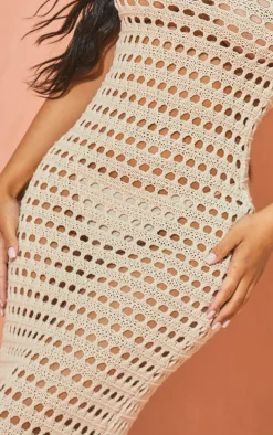 Petite Stone Crochet Maxi Dress