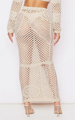 Petite Stone Crochet Midi Skirt