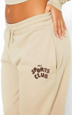 Petite Stone Logo Wide Leg Sweatpants