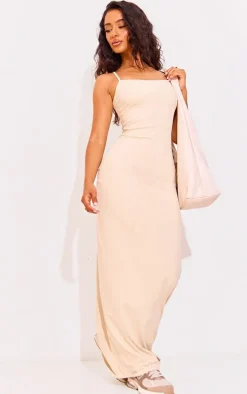 Petite Stone Snatched Sculpt Strappy Maxi Dress