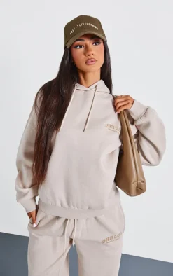 Petite Stone Sports Classic Graphic Oversized Hoodie