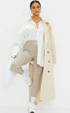 Petite Stone Structured Snatched Rib Leggings