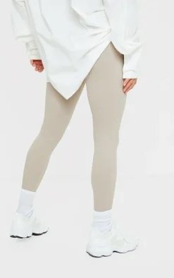 Petite Stone Structured Snatched Rib Leggings